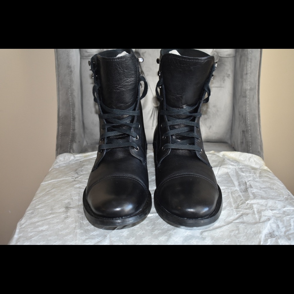 Kenneth Cole (New York) Black Leather Boots[Mens].